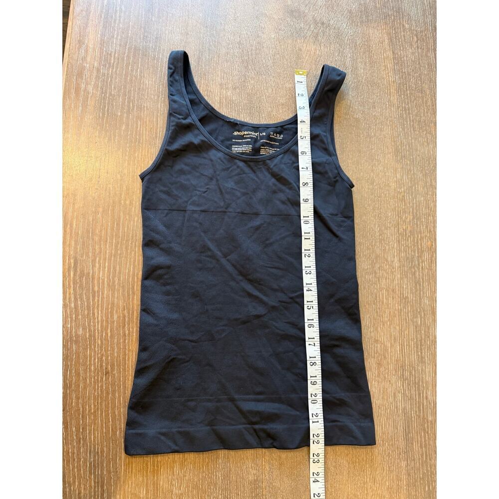 SHAPERMINT Black Compression Scoop Neck Cami Tank Top Shirt size L Shapewear - Picture 4 of 5